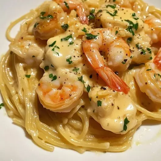 Espaguetties con camarones