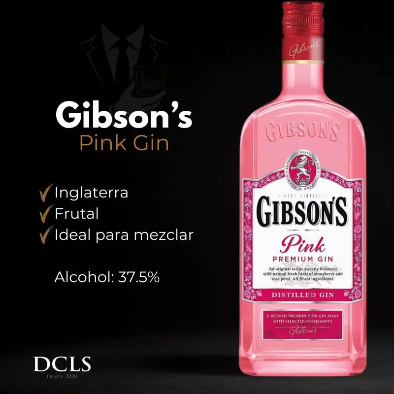 Gibson Pink Gin botella