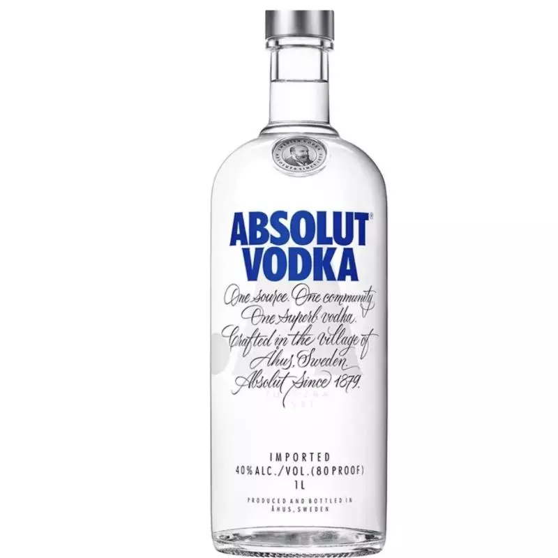 Garrafa de absolut vodka