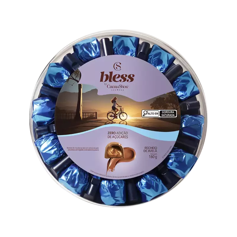 Caixa Bless Zero Açúcar Avelã 160g