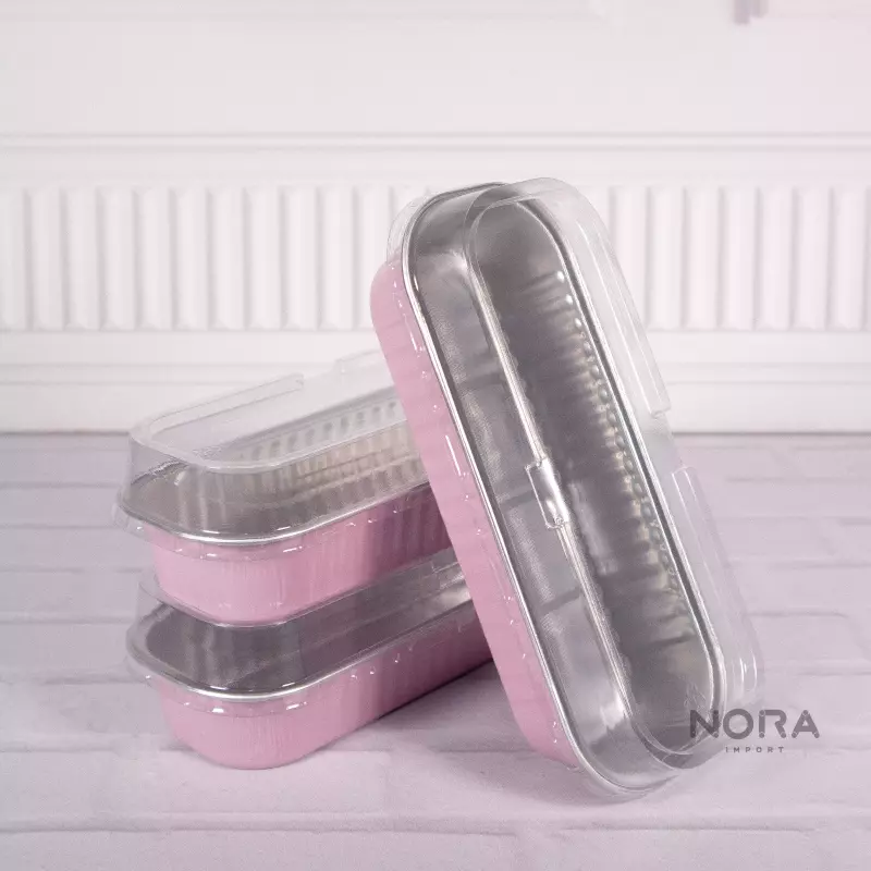 Aluminio Rectangular Rosa 200 ml