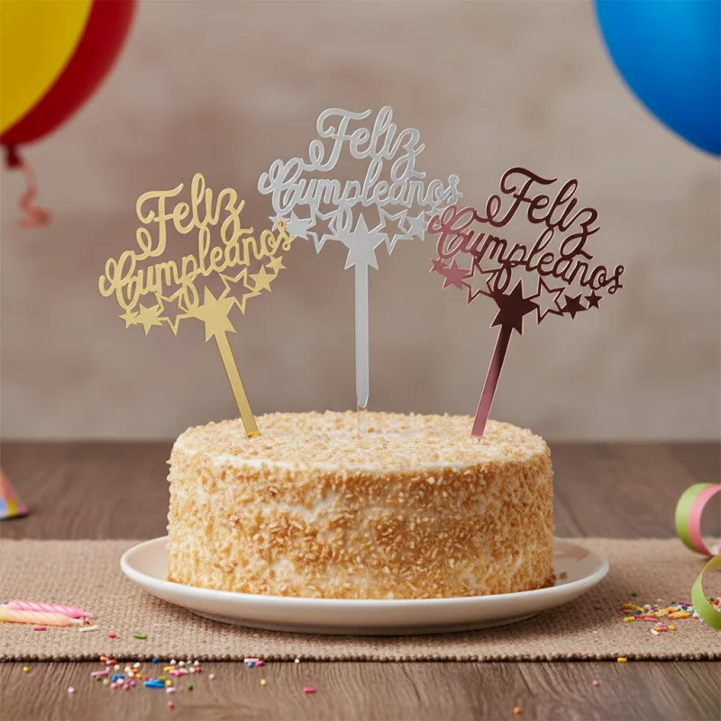 E012 TOPPER FELIZ CUMPLEAÑOS