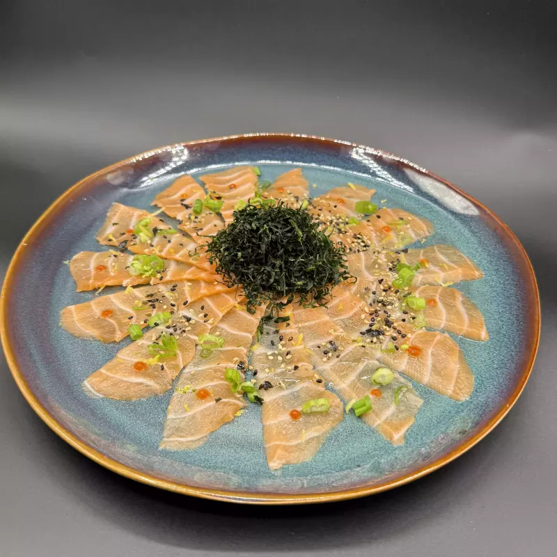 Salmon Carpaccio with Truffle oil