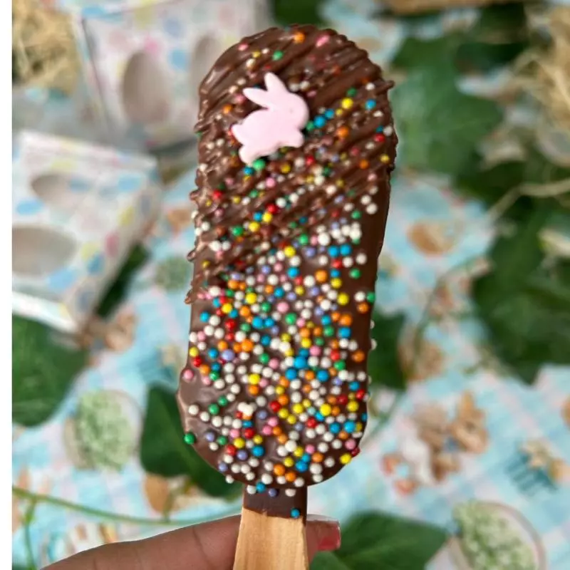 Paleta crocante recheada