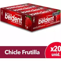 CHICLETS BELDENT FRUTILLA X 20