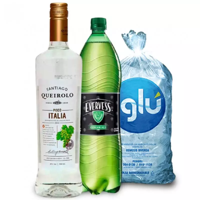 Combo Pisco Santiago Queirolo Italia