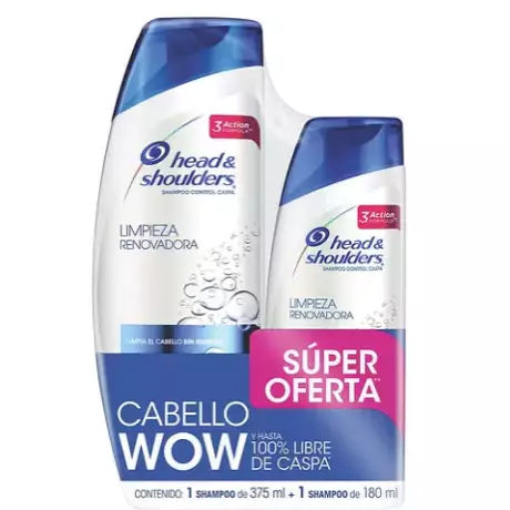 Head y shoulders limpieza 375 +180ml