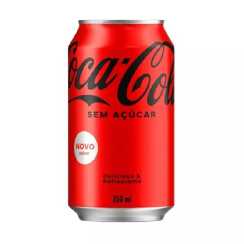 Refrigerante coca cola lata zero.