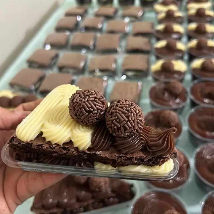 Fatia de Brownie Bem casado