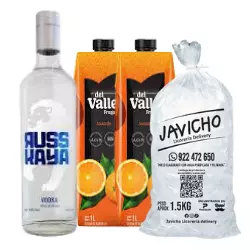 Combo Vodka Russkaya natural 750ml