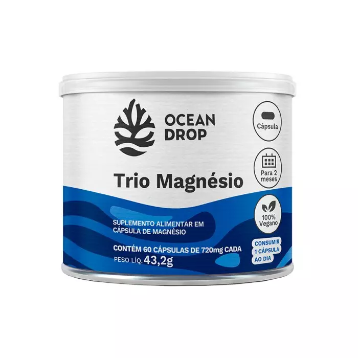 Trio Magnésio - Ocean Drop; 60 Cáps.