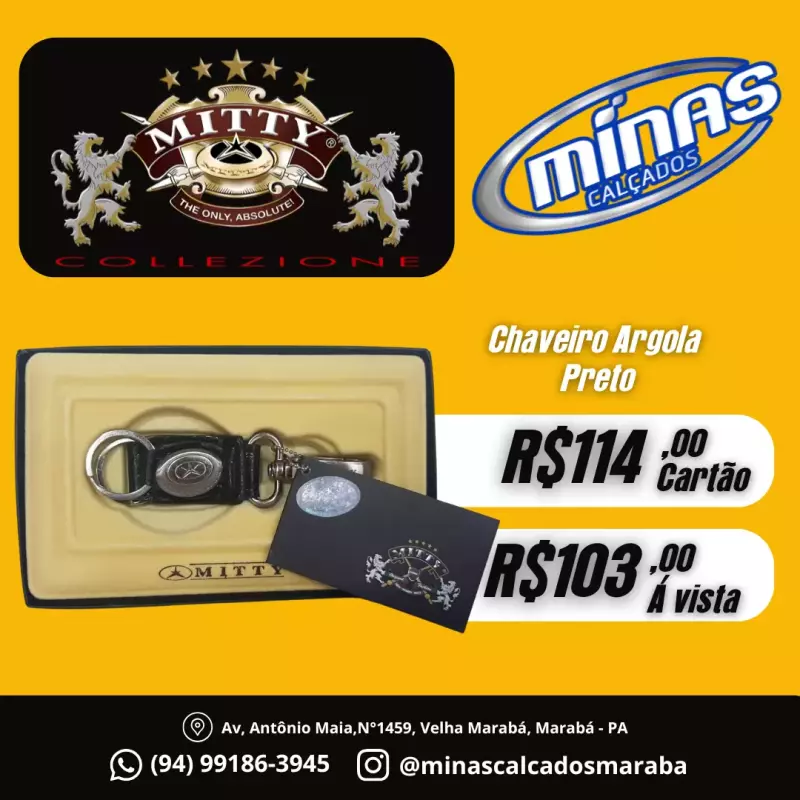 Chaveiro Argola Preto RF:CH3