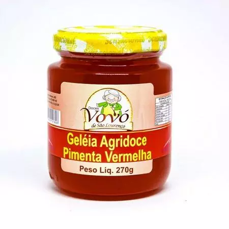 Geléia agridoce de pimenta vermelha 270gr