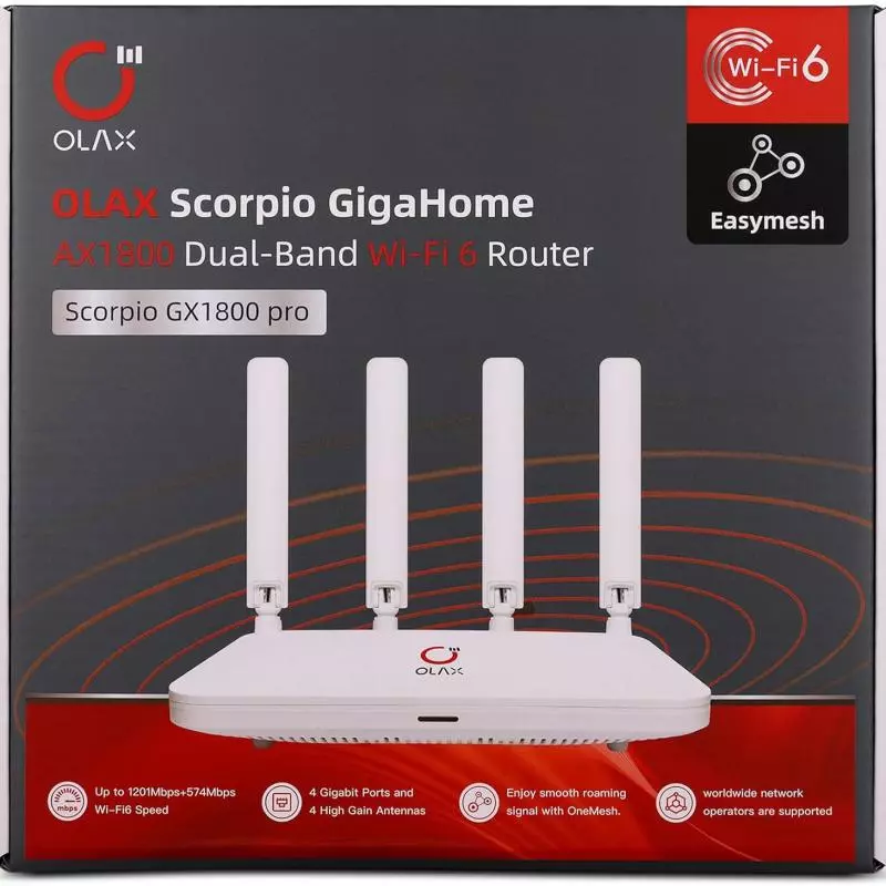Router Olax Scorpio AX1800 WIFI 6
