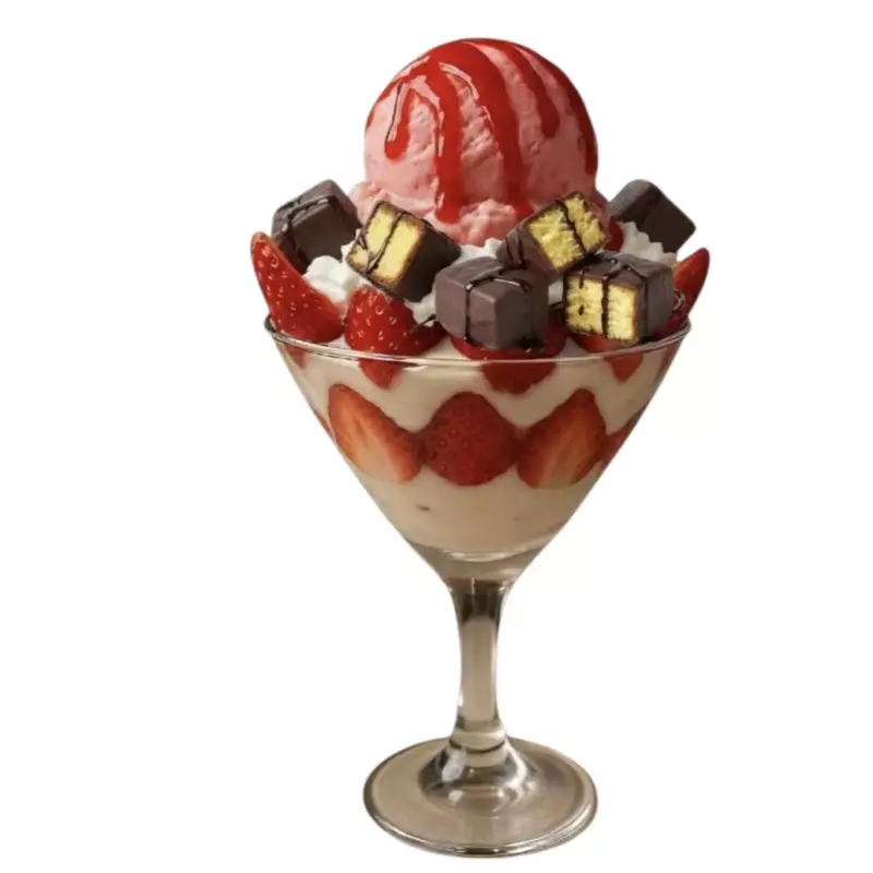 FRESAS CON CREMA + HELADO