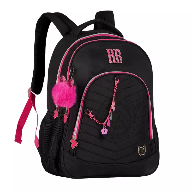 MOCHILA JUVENIL RB24028 BONBON PRETO