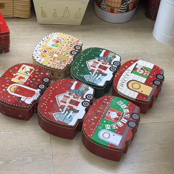 Lata carrito navideño