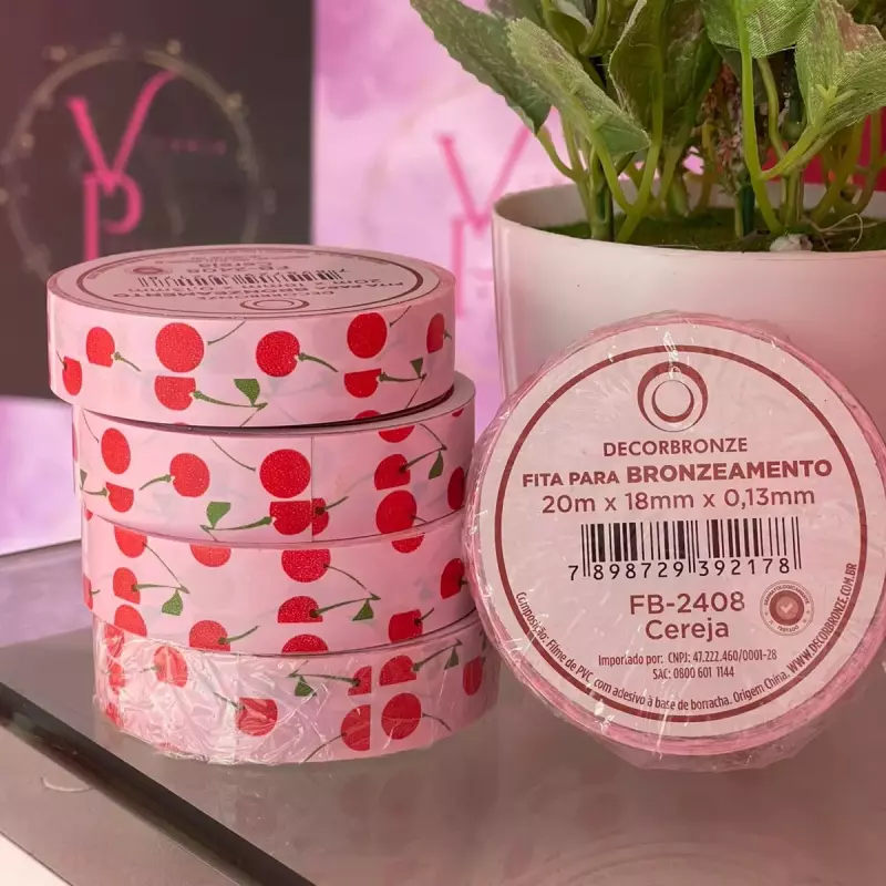 Fita Cereja Inteira Estampada