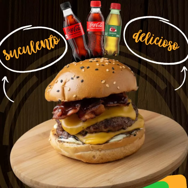 Double cheese bacon + Pet 250ml