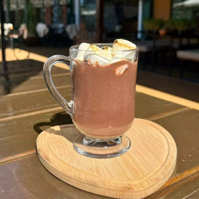 Chocolate quente marshmallow