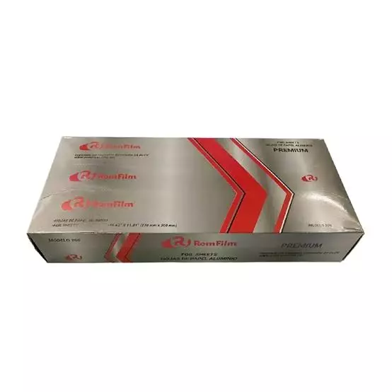 Aluminio Cortado Hojas Plata Romfilm