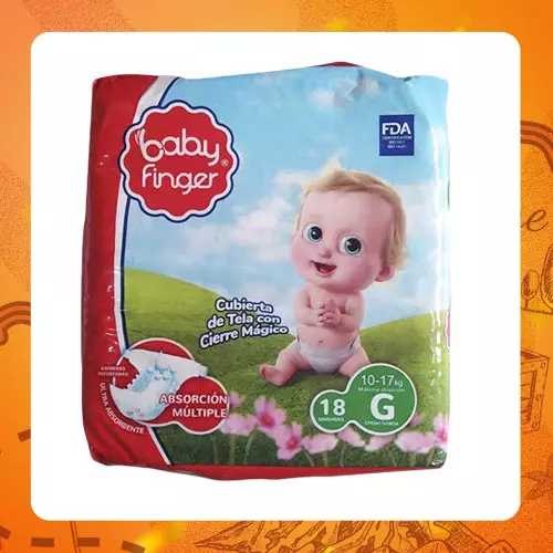 Media Docena Baby Finger Pañales G
