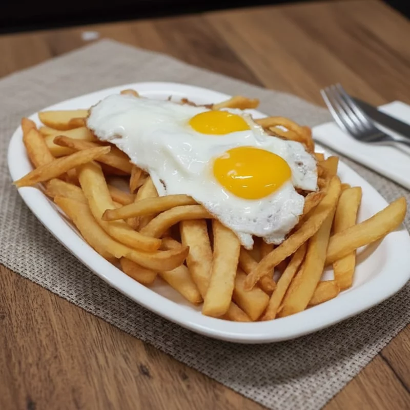 Papas fritas a caballo