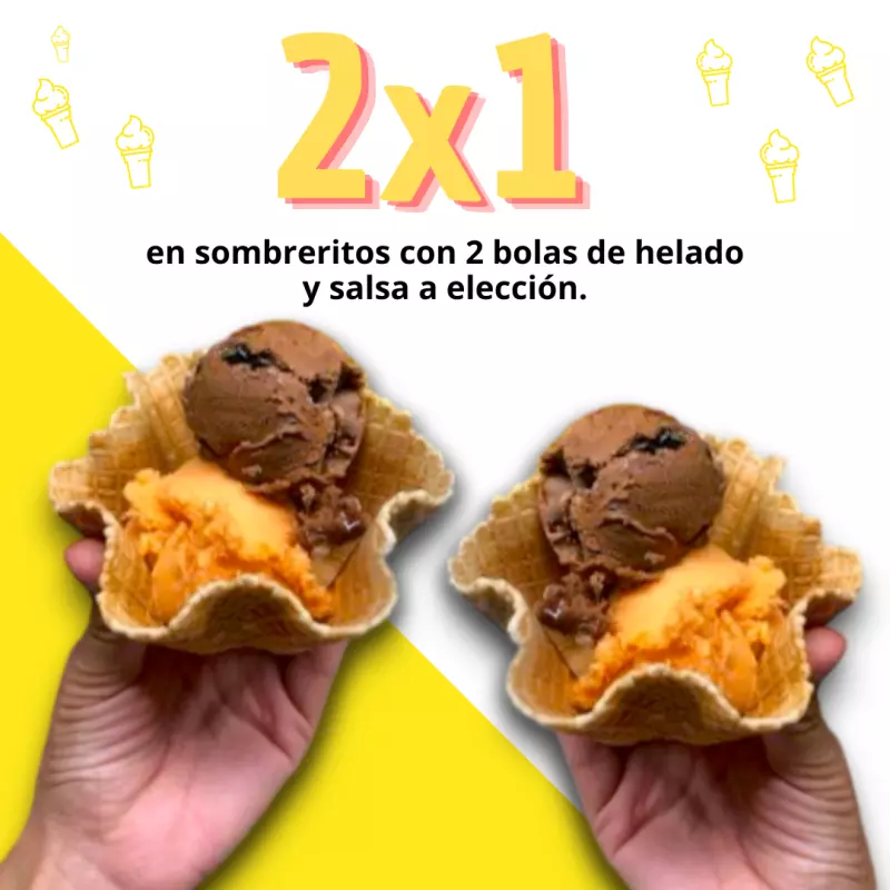 PROMO 2X1 en sombreritos helados