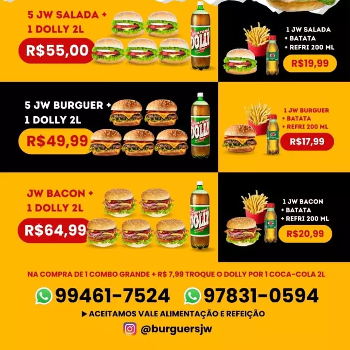 Combo Lanche + refrigerante