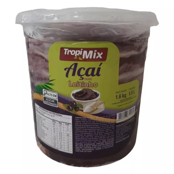 Açaí Tropi Mix Com Leitinho 1,8L
