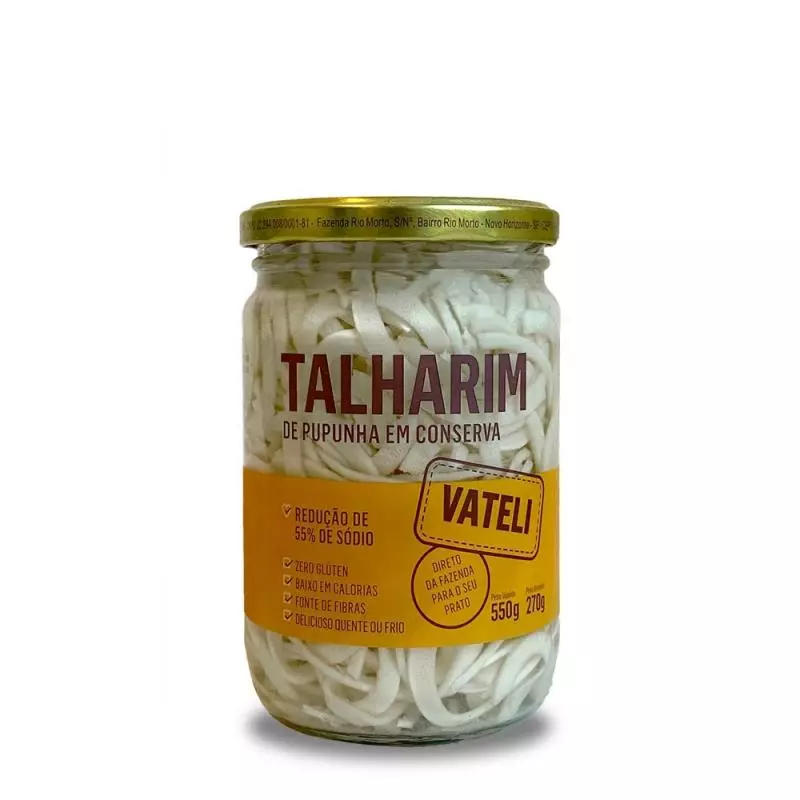 Talharim de Pupunha em Conserva - Vateli 550g