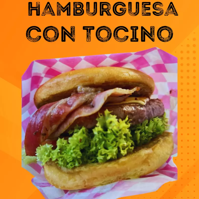 Hamburguesa con Tocino