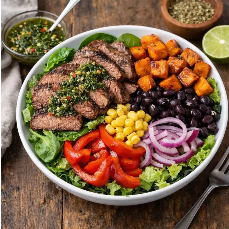 Miér 6 Mayo -Beef & chimichurri bowl