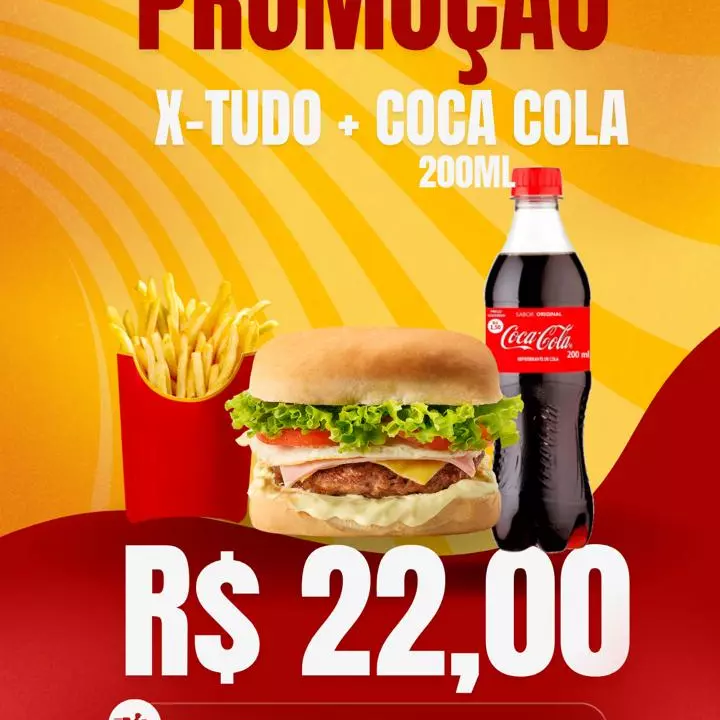 X tudo mais Coca cola 200 ml