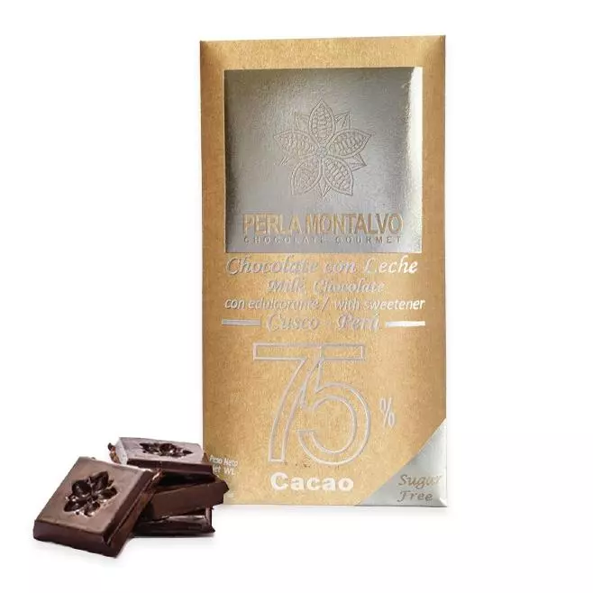 CHOCOLATE C/ LECHE 75% CACAO - PERLA MONTALVO