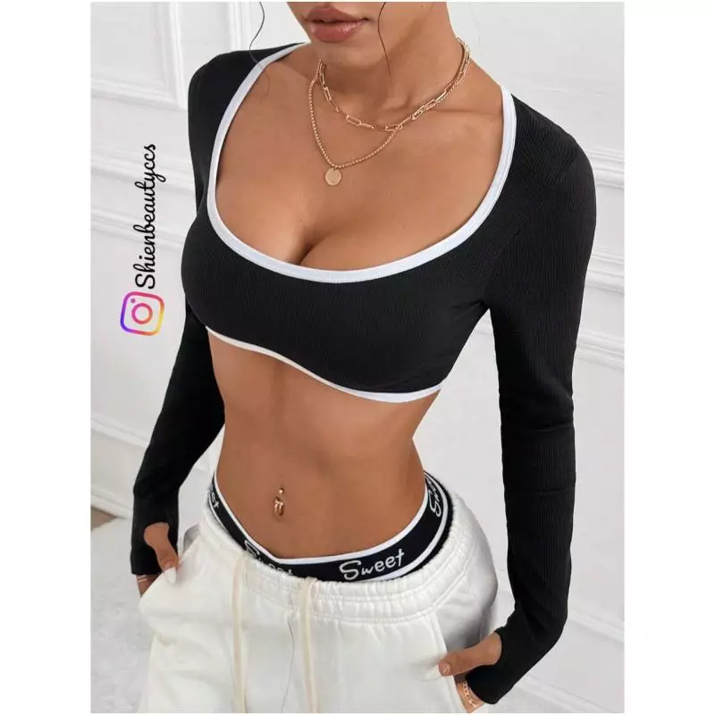 Top Negro con Mangas