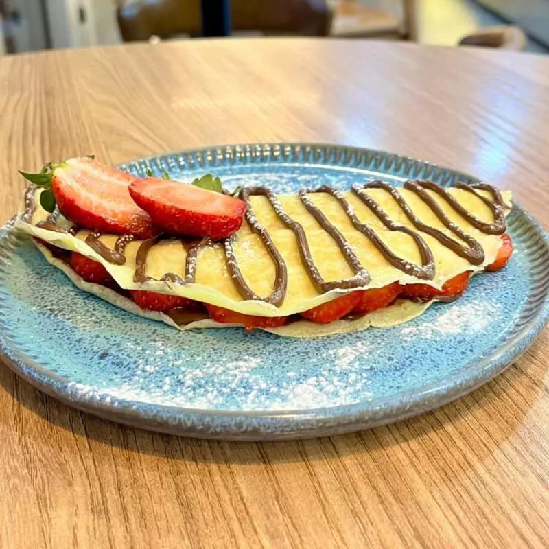 Crepioca de Nutella e morango