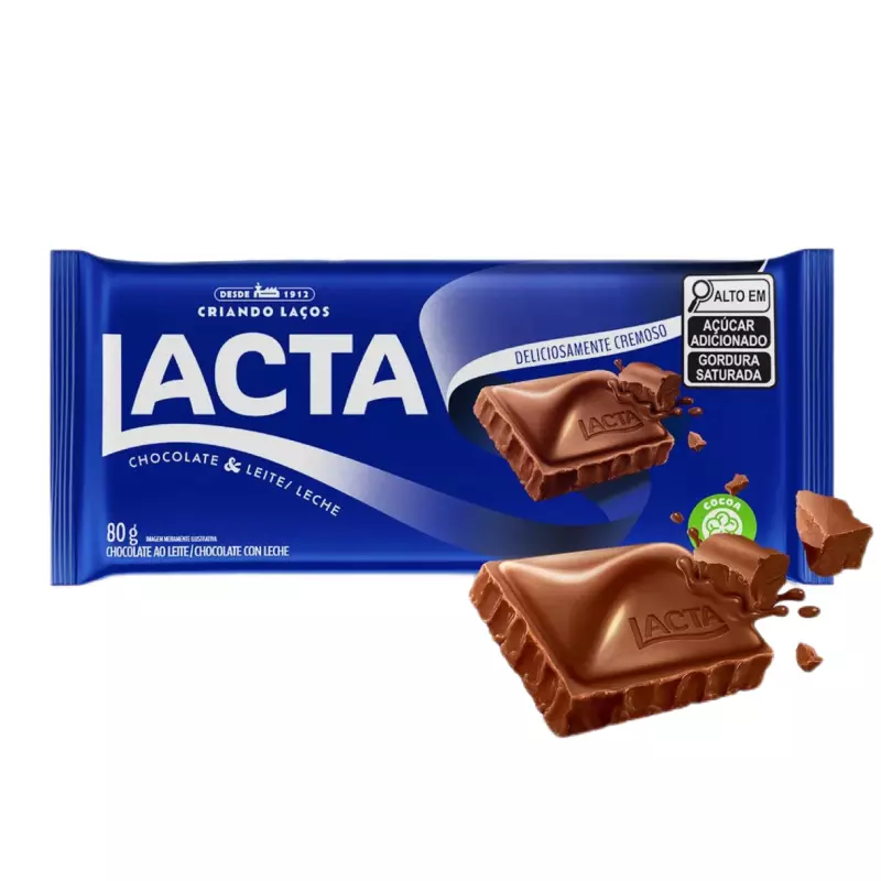 Lacta ao leite 80g
