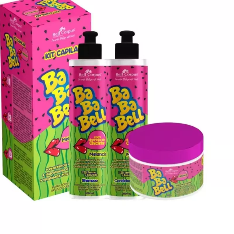 Kit Capilar 3x1 Bababell Melancia