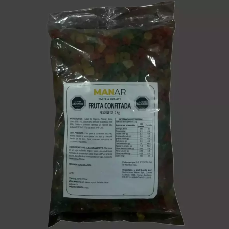 Fruta confitada 1 kilo