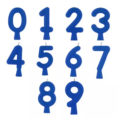 Vela Número (na cor Azul)