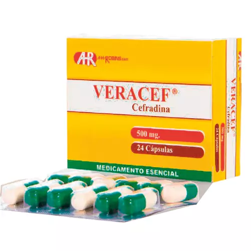 Veracef 500mg 24 Cápsulas