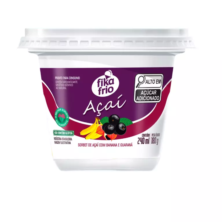SORVETE DE AÇAÍ COM BANANA E GUARANÁ
