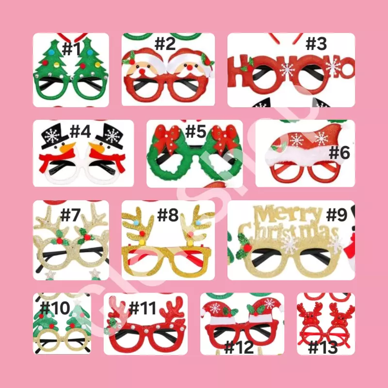 Gafas con diseño navideño