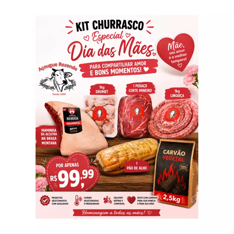 KIT CHURRASCO ESPECIAL DIA DAS MÃES