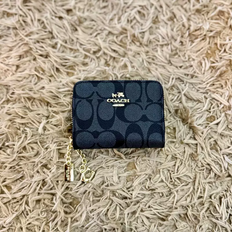 MINI BILLETERA COACH MONOGRAM GREY