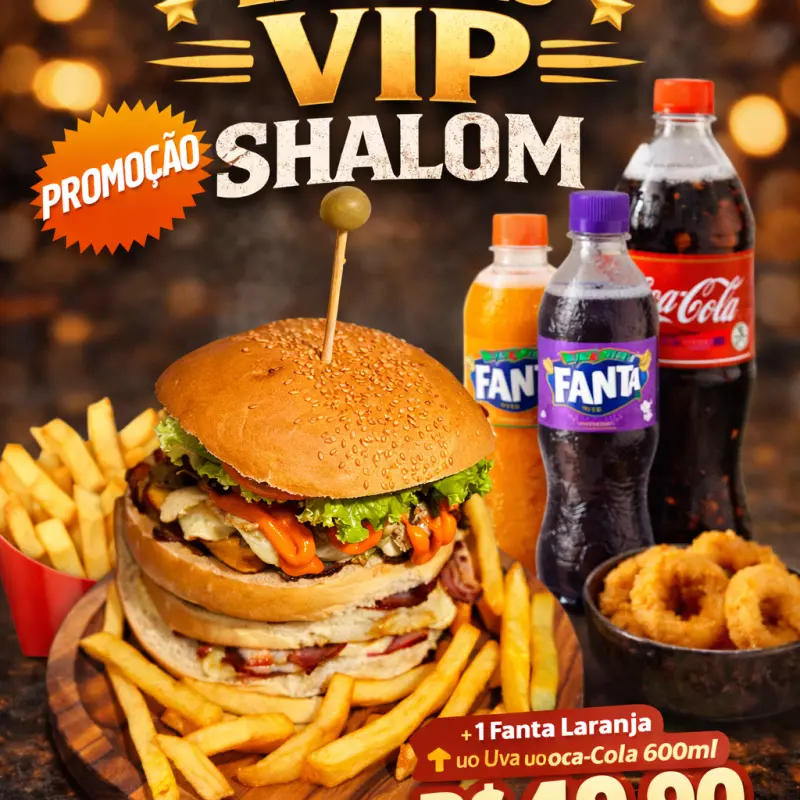 VIP SHALOM +uva600ml ou laranja600ml