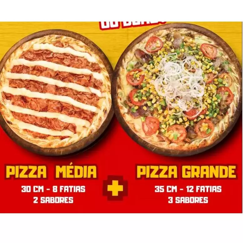 Pizza Média + Pizza Grande
