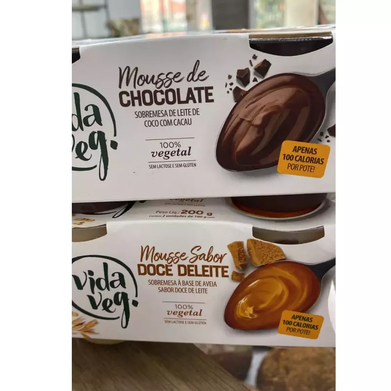 Mousse de chocolate ou doce de leite