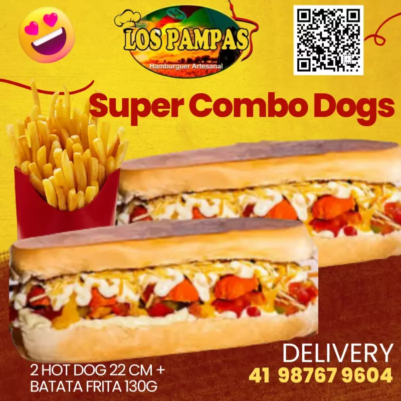 COMBO 2 DOGS + 1 BATATA FRITA 130g